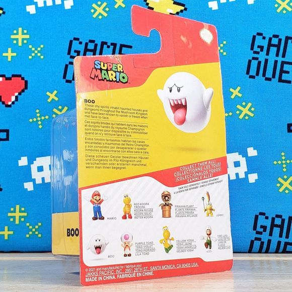 Jakks Pacific Super Mario Boo Ghost 2.5" Halloween Collectible Action Figure New - Picture 5 of 9